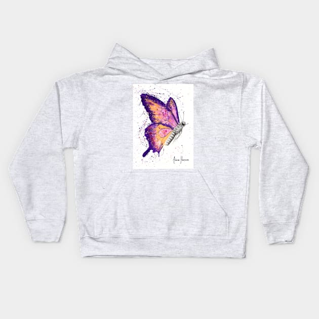 Venus Sunset Butterfly Kids Hoodie by AshvinHarrison